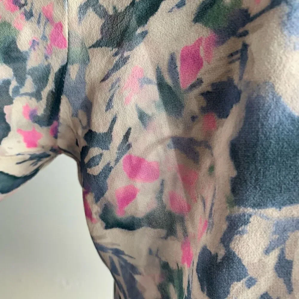 LAST CHANCE‎ Madewell Broadway & Broome Silk Sheer Printed Top